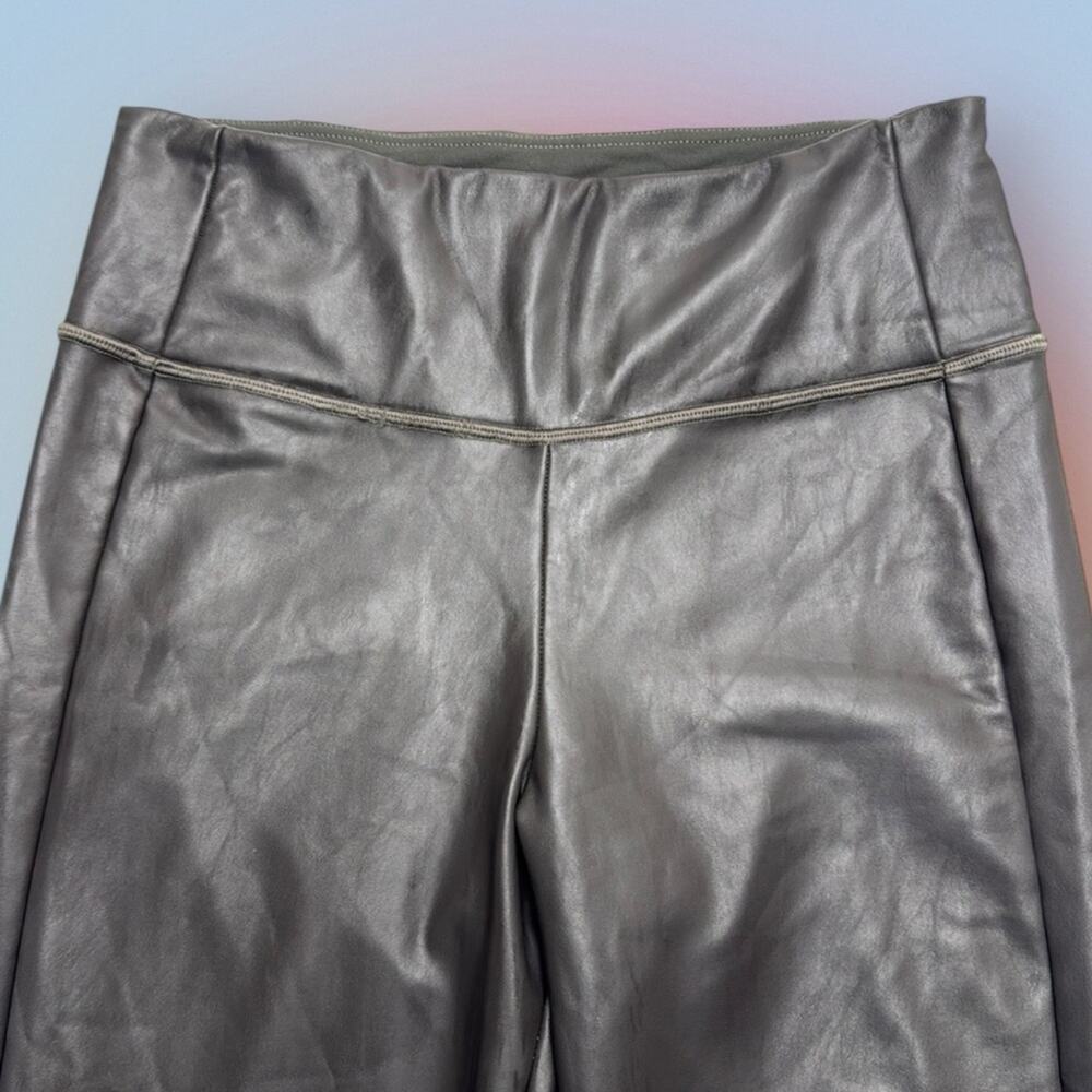 Athleta Metallic Silver Leggings